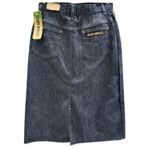 Vintage 80s Skirt High Waist CONE DENIM Mills Cotton Indigo BODY LINGO USA NWT